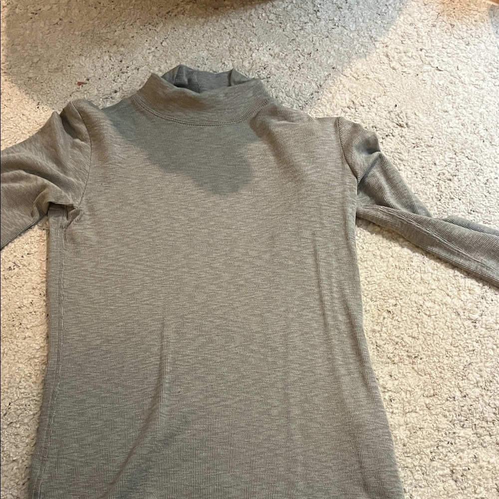 rag & bone Gray Turtleneck Top